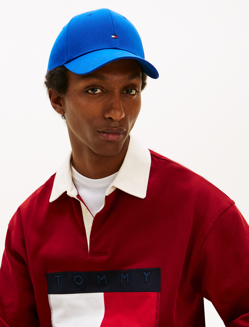 Hilfiger 旗幟六片式棒球帽, Regal Navy, hi-res