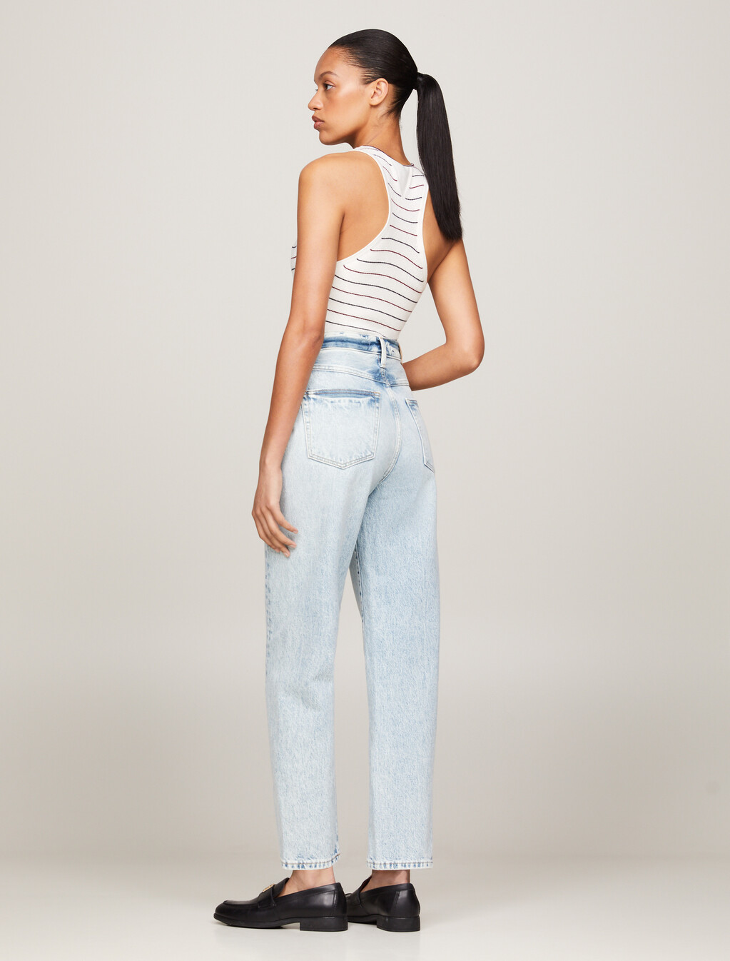 High Rise Straight Twisted Seam Jeans, Lev, hi-res