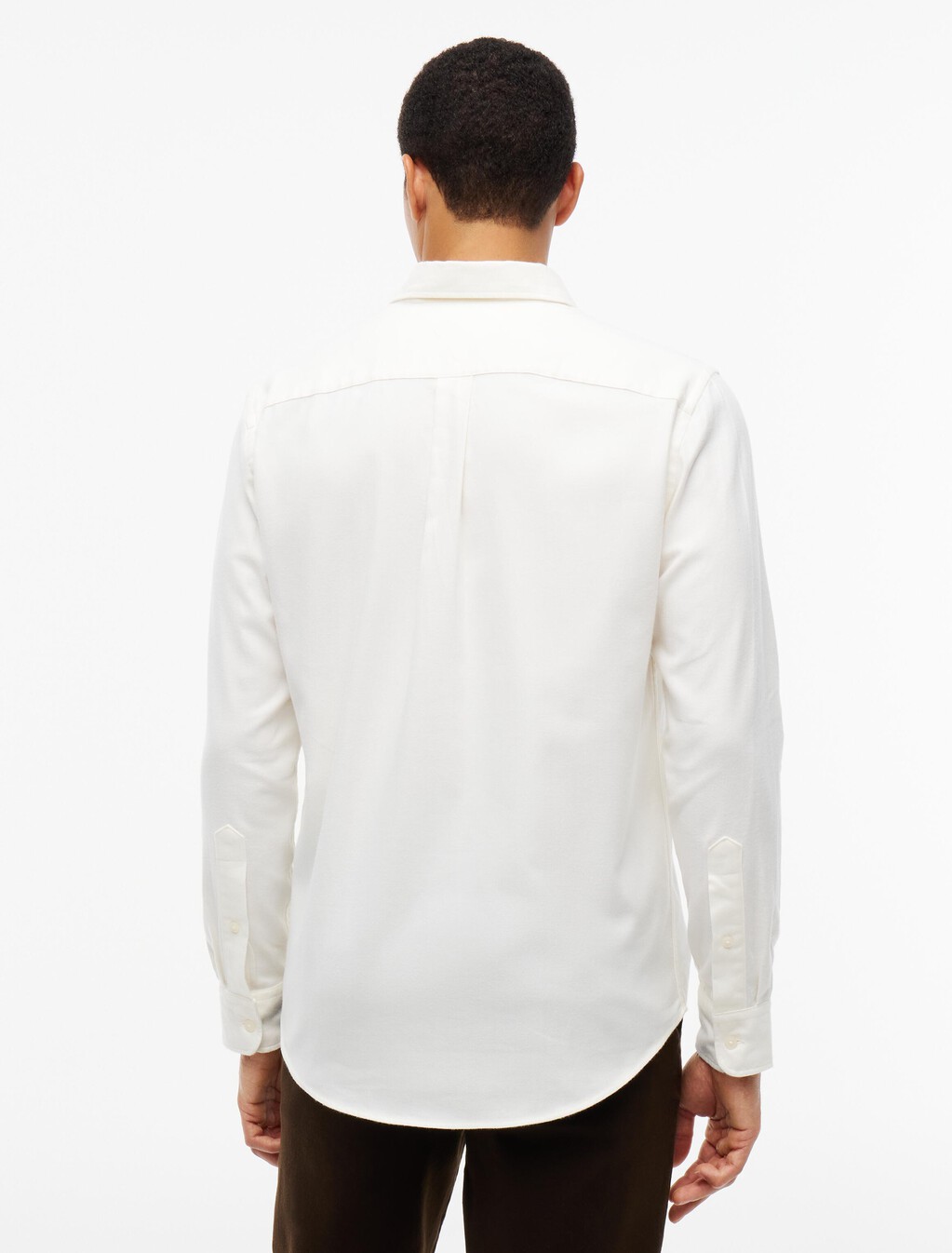 標準版型人字紋法蘭絨襯衫, Ivory Silk, hi-res