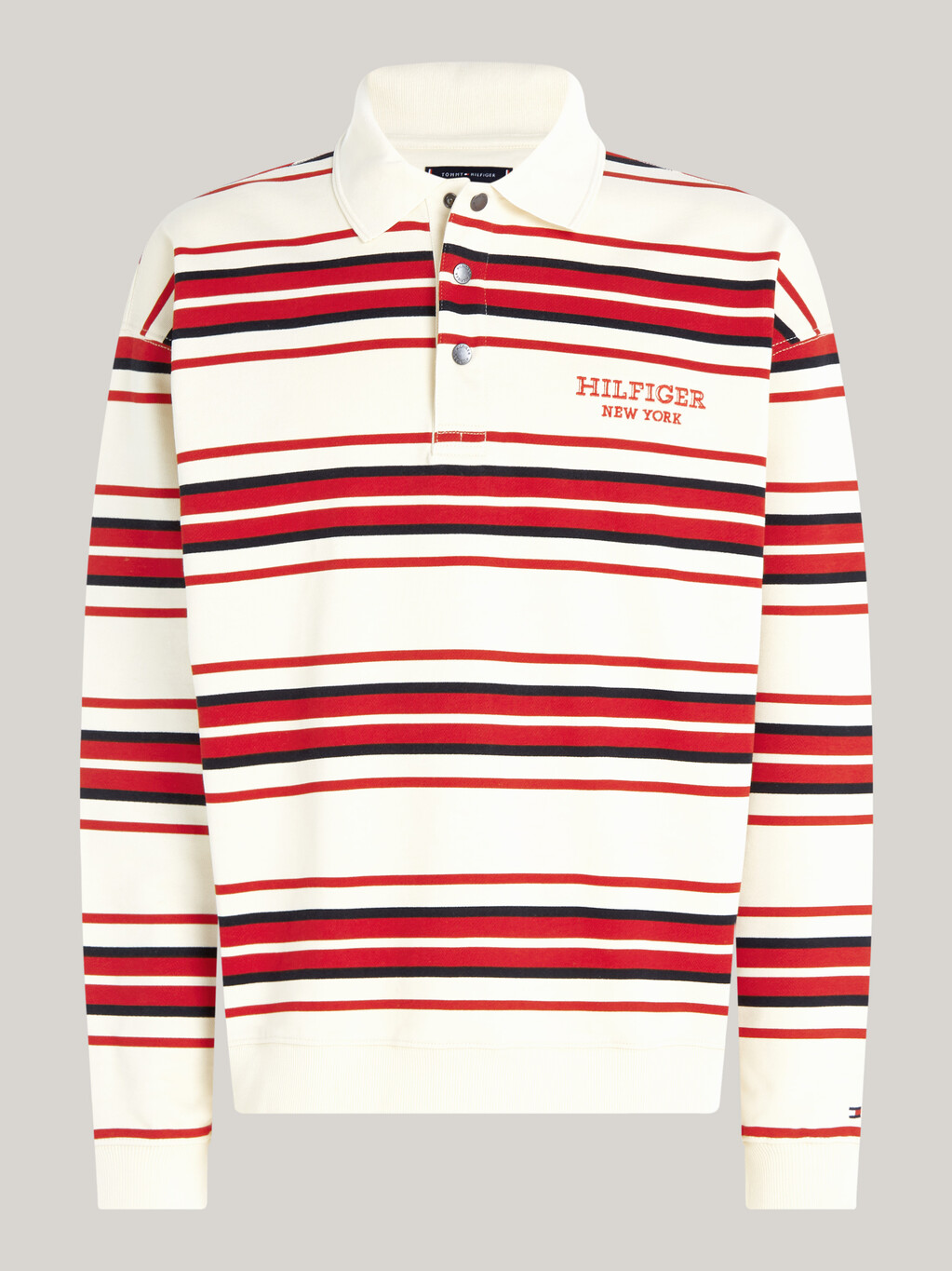 Hilfiger Monotype Stripe Regular Rugby Polo, Calico/Multi, hi-res