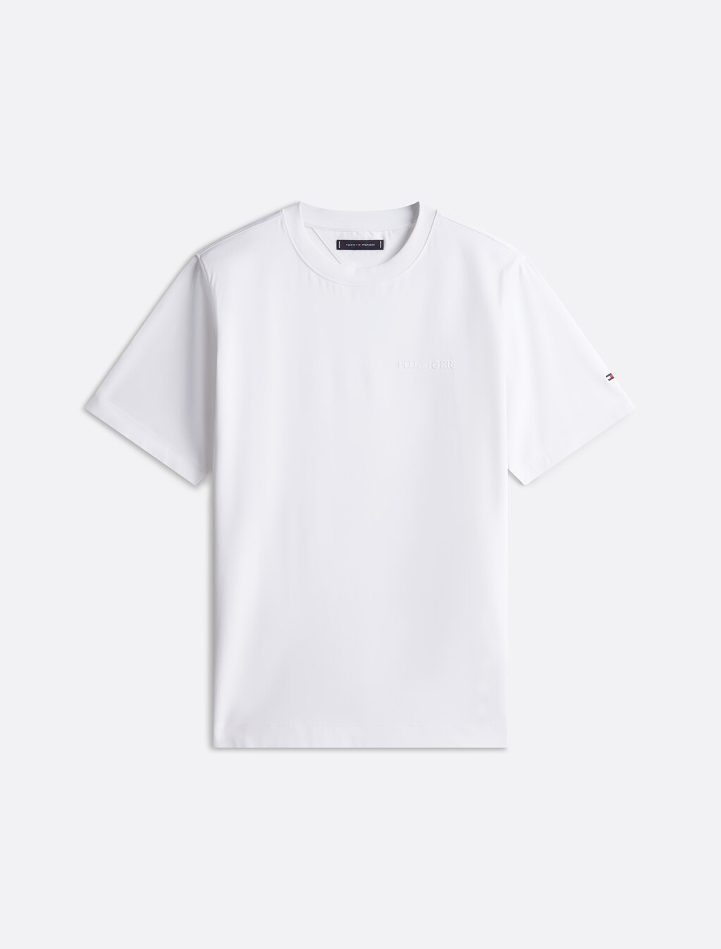 Embossed Hilfiger T-Shirt, Th Optic White, hi-res