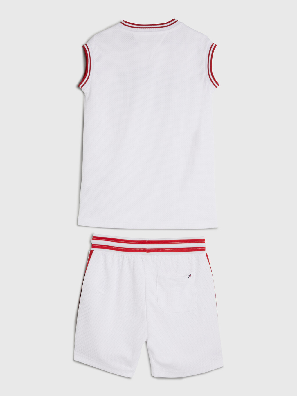 Varsity Tank Top And Shorts Set, White, hi-res