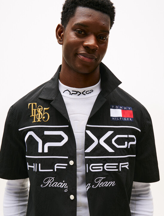 The APXGP Collection Regular Short Sleeve Satin Shirt