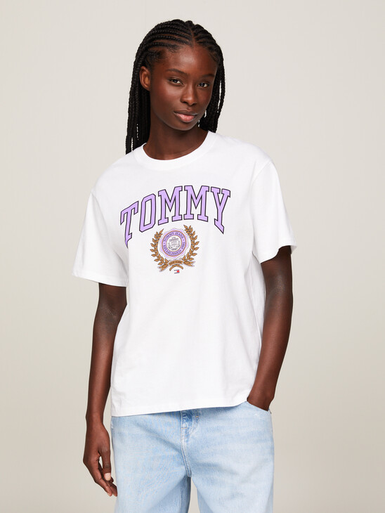 Tommy Hilfiger Stretch Slim fit T.Shirt In Peach Dusk