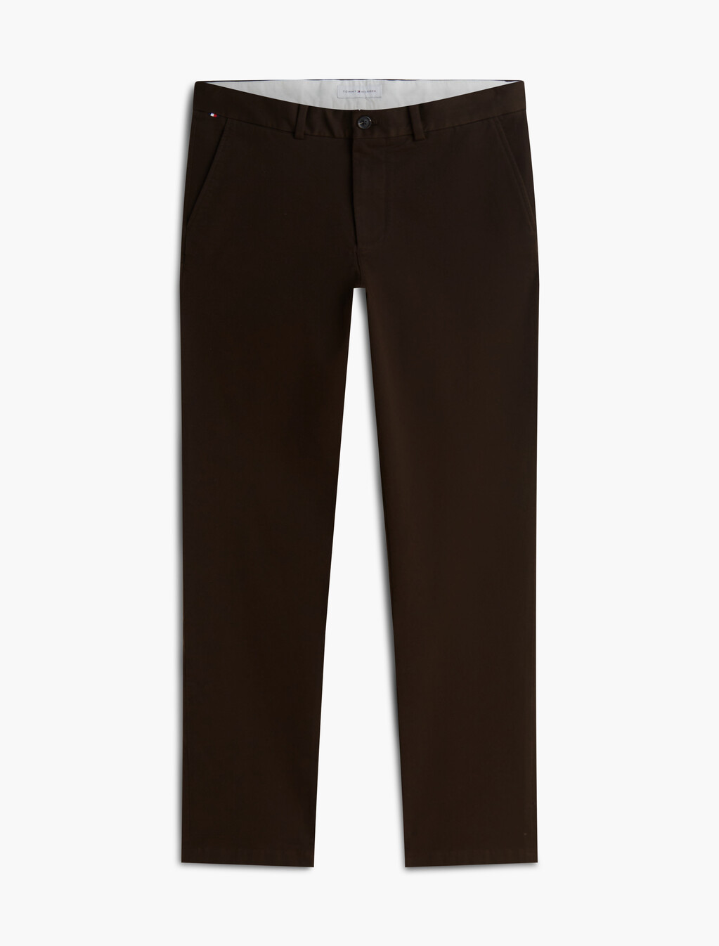 Denton Straight Brushed Twill Chinos, Dark Coffee, hi-res