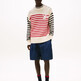 Ecru / Red stripe