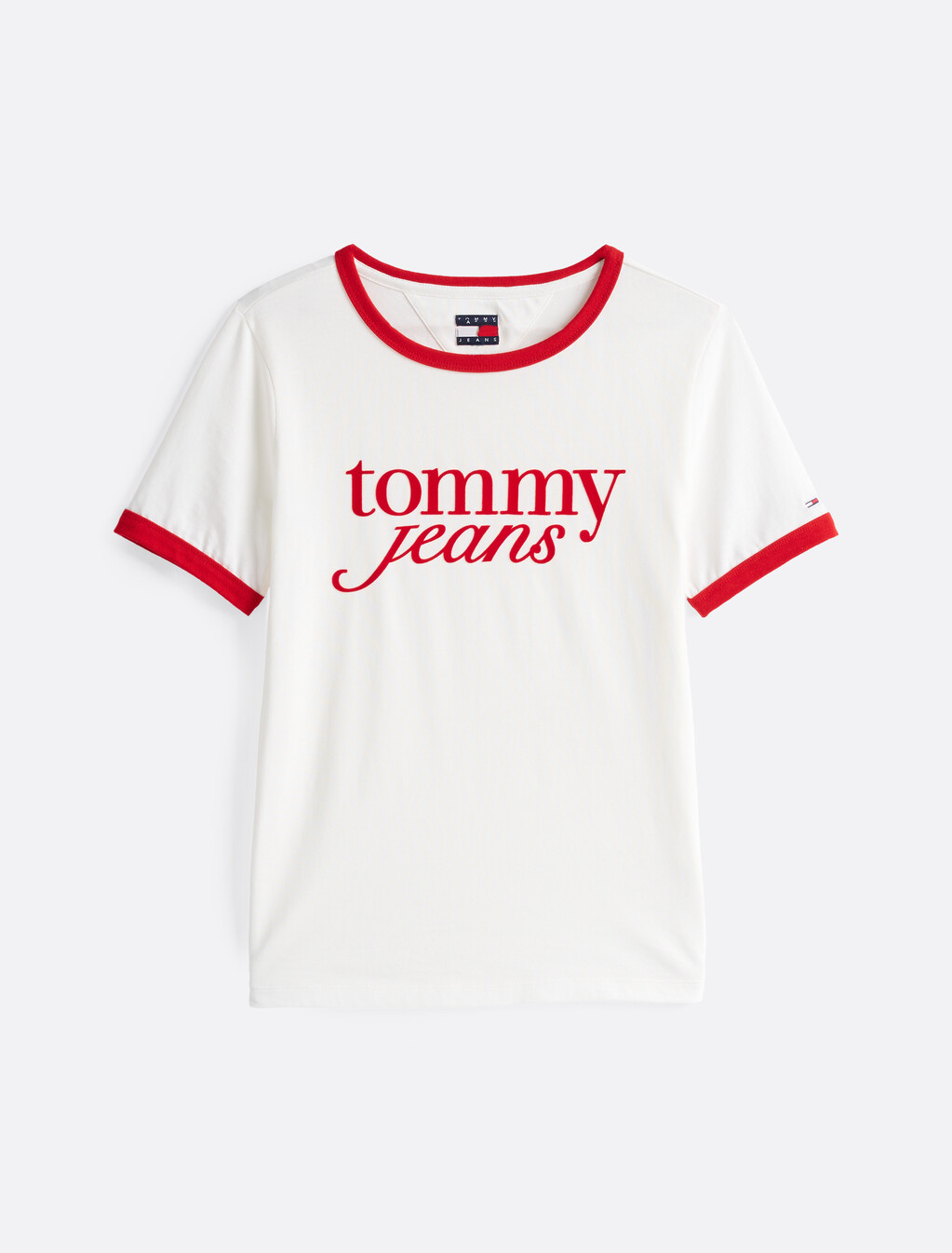 Contrast Logo Relaxed T-Shirt, Ecru, hi-res
