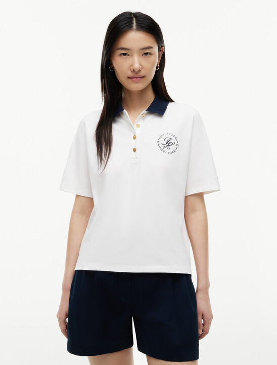 Regular Fit Gold-Tone Button Polo Shirt
