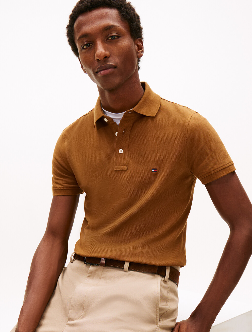 1985 Collection Slim Fit Polo, Highland Khaki, hi-res