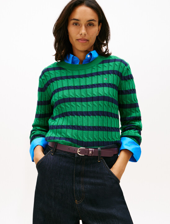 Cable Knit Crew Neck Jumper