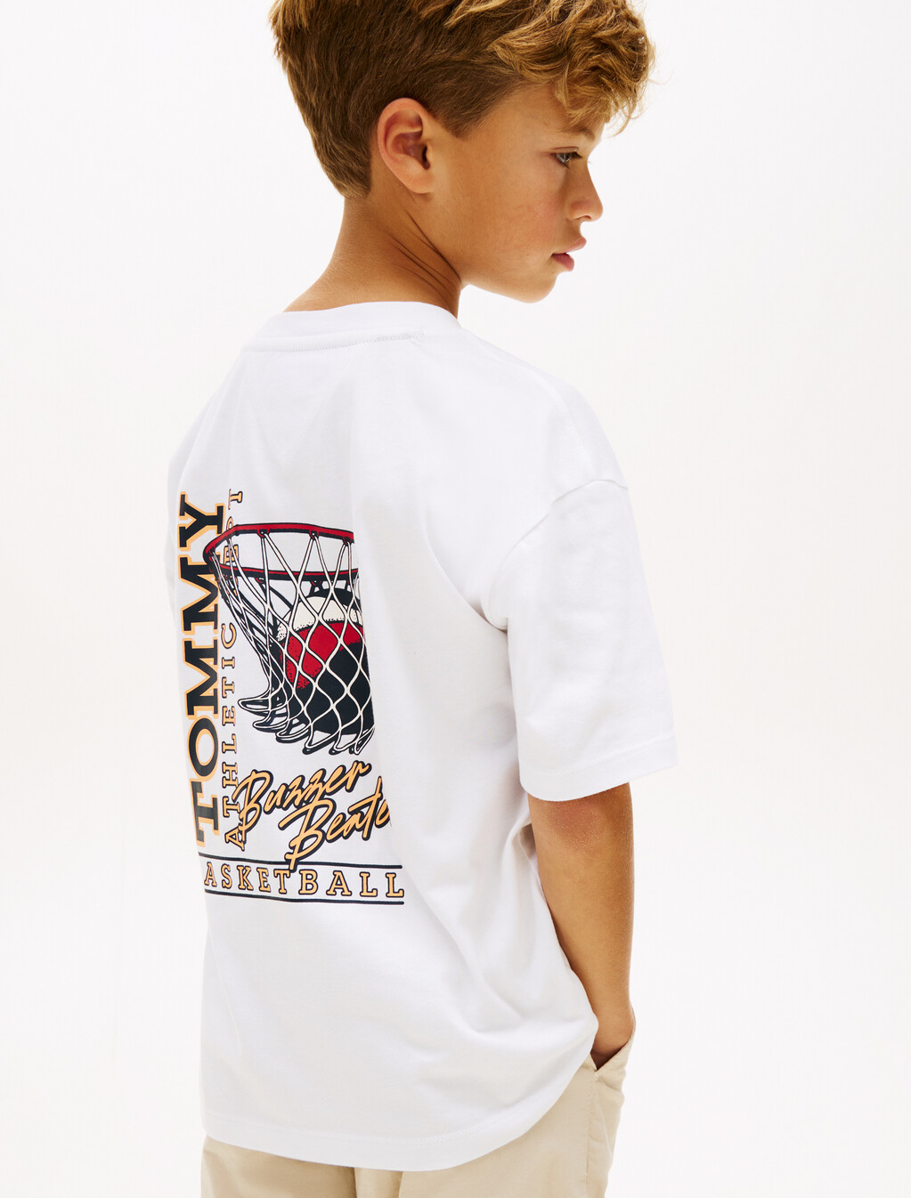 Back Graphic Crew Neck T-Shirt, White, hi-res