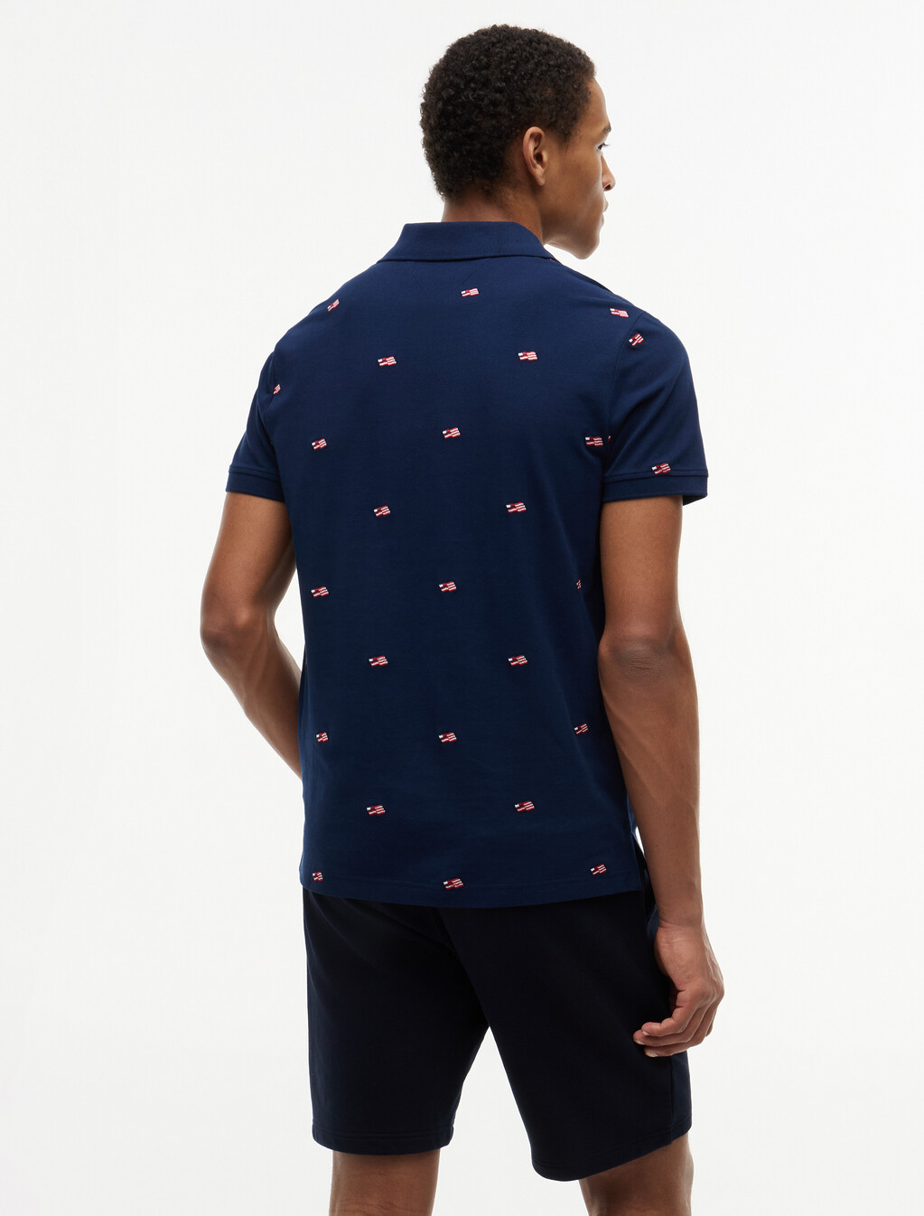 Regular Fit Signature Embroidery Polo Shirt, Carbon Navy, hi-res