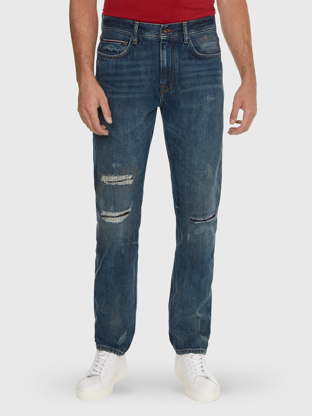 Mercer Regular Distressed Jeans, Five Years Repair, hi-res
