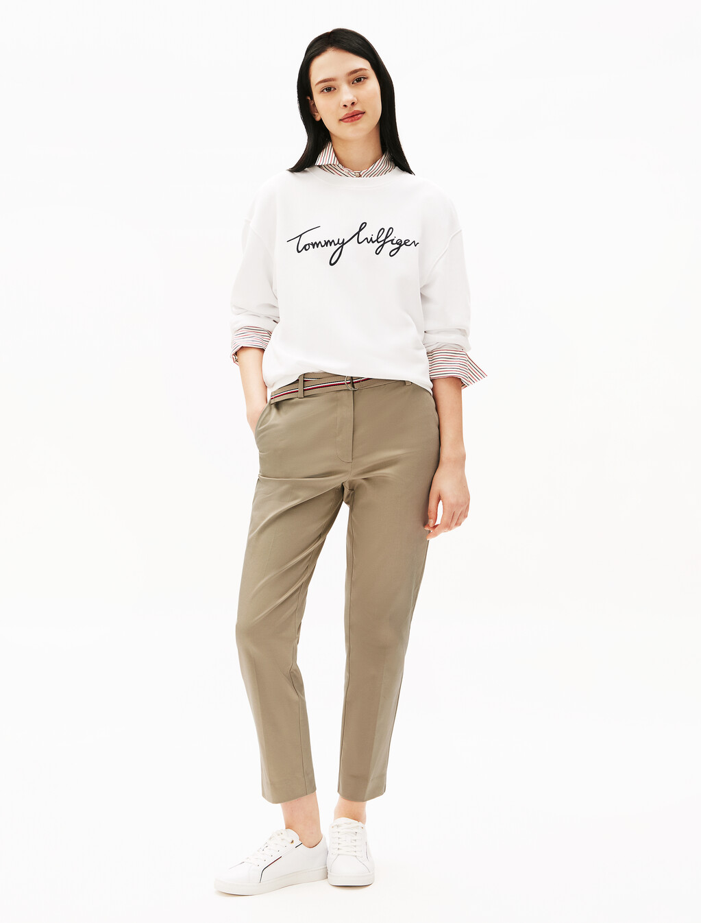 London Slim Ankle Pant, Beige, hi-res