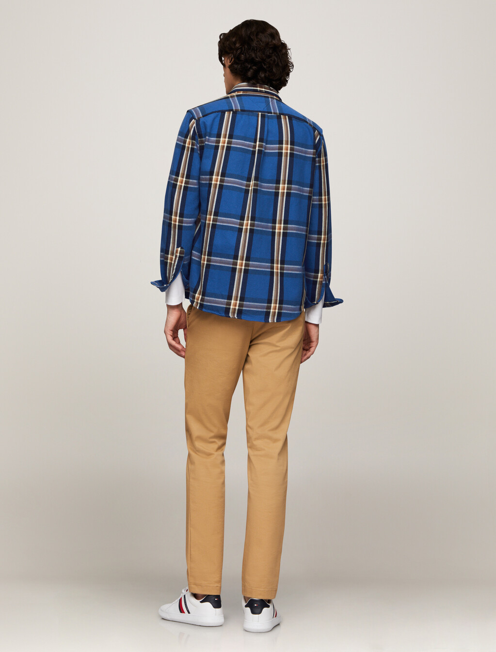 Heavy Brushed Check Shirt, Monochrome Blue / Multi, hi-res