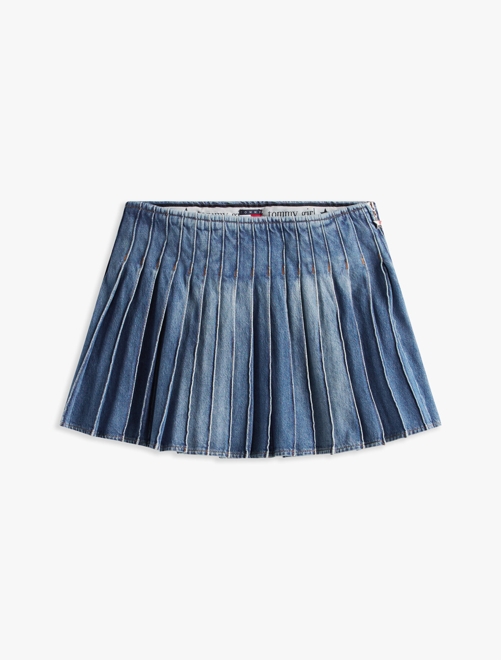 Tommy Girl 牛仔百褶迷你裙裝, Indigo Wash, hi-res