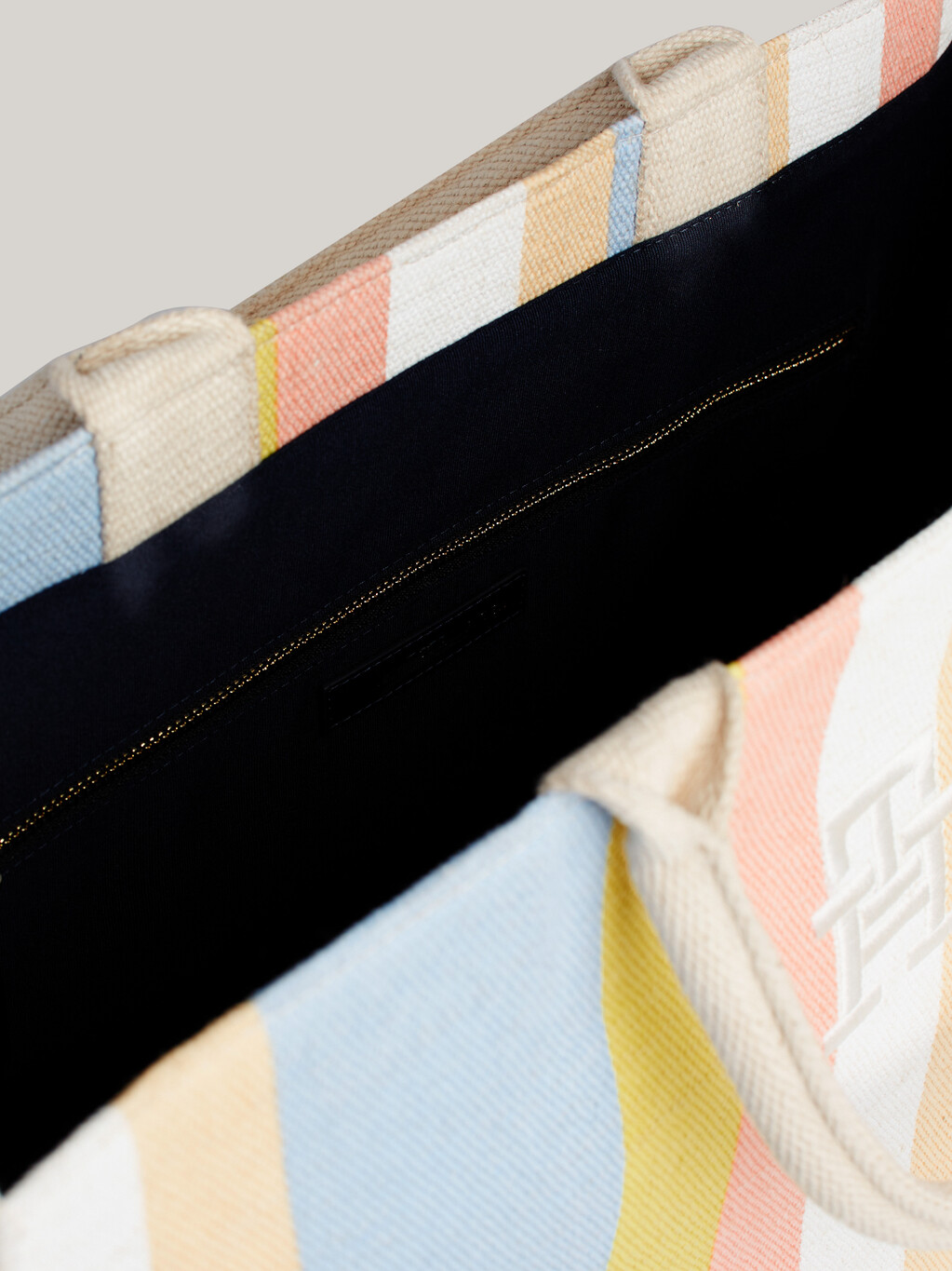 條紋沙灘 Tote, Striped Canvas, hi-res