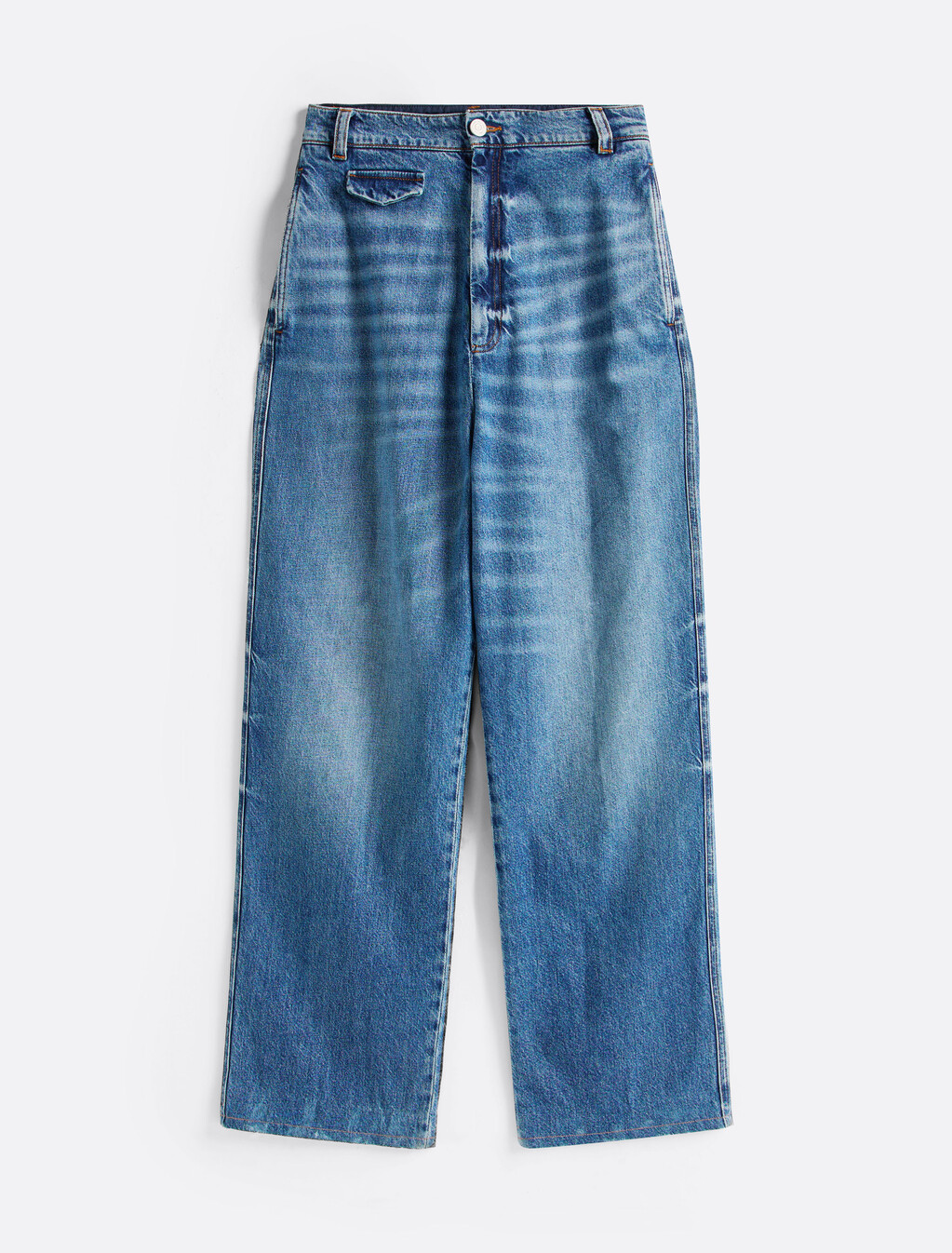 The Runway 系列超寬鬆工裝風牛仔褲, Dark Blue Denim, hi-res