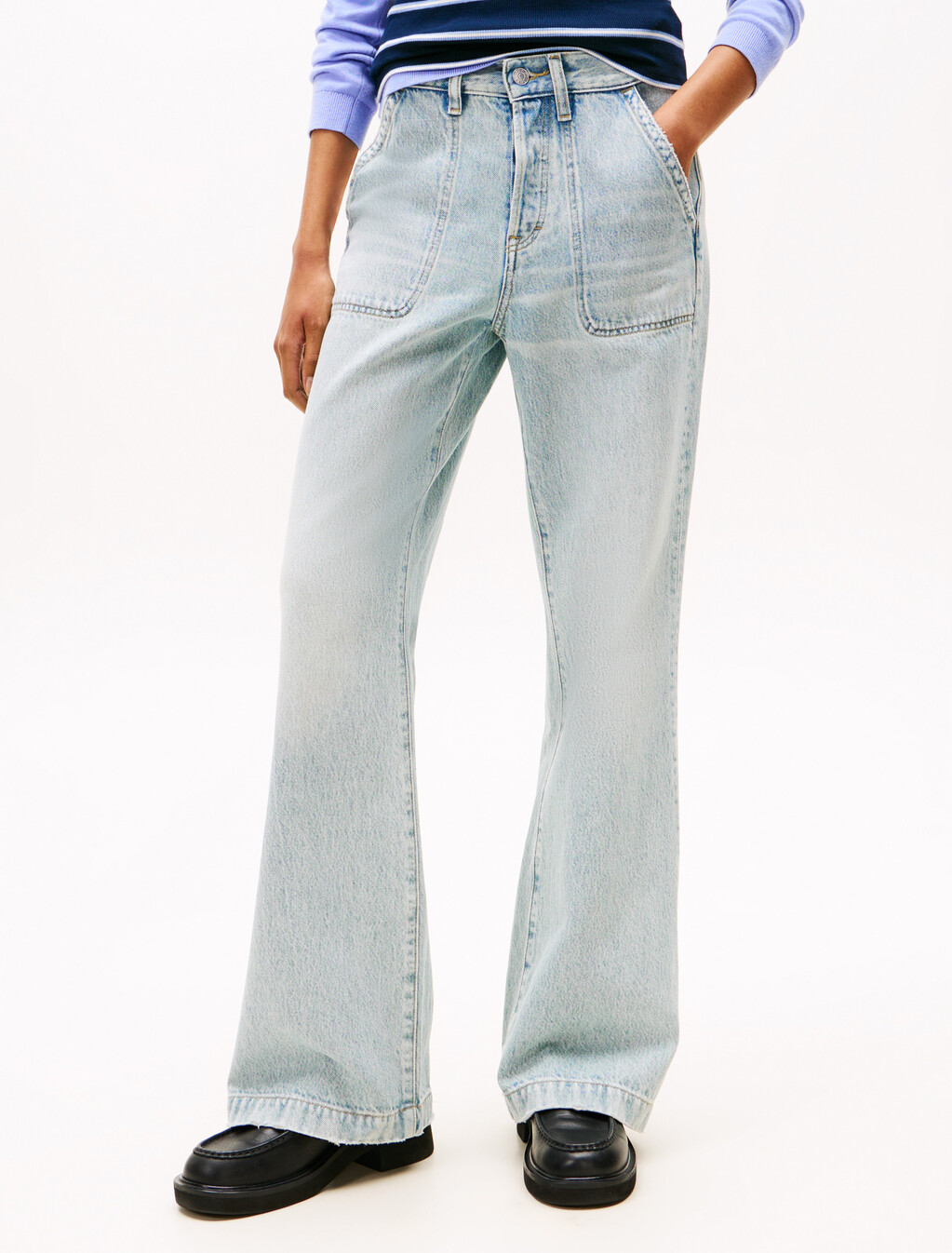 Bella High Rise Flare Jeans, Denim Light, hi-res