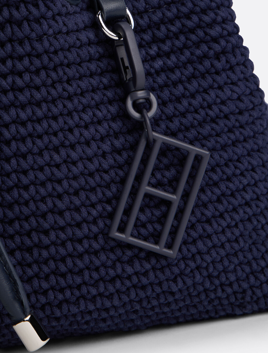 The Runway Collection Crochet Shoulder Bag, Space Blue, hi-res