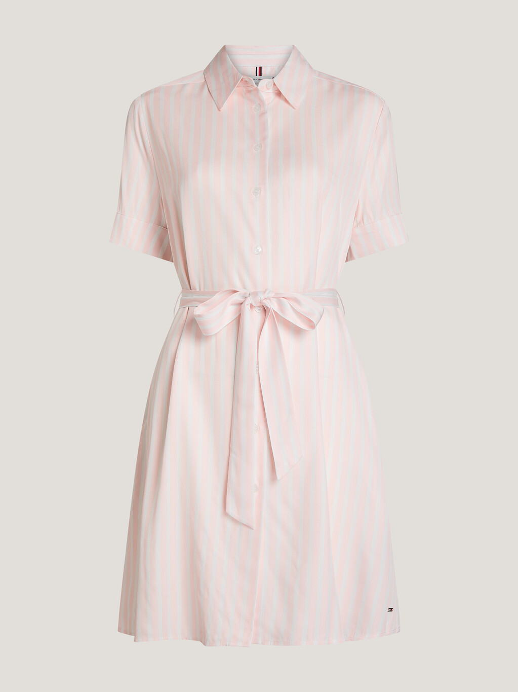 束腰迷你襯衫洋裝, Fluid Stp/ Whimsy Pink, hi-res