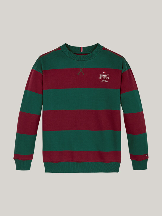 Stripe Crew Neck Sweatshirt