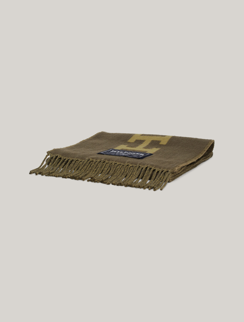 Hilfiger Monotype Wool Scarf, Army Green, hi-res