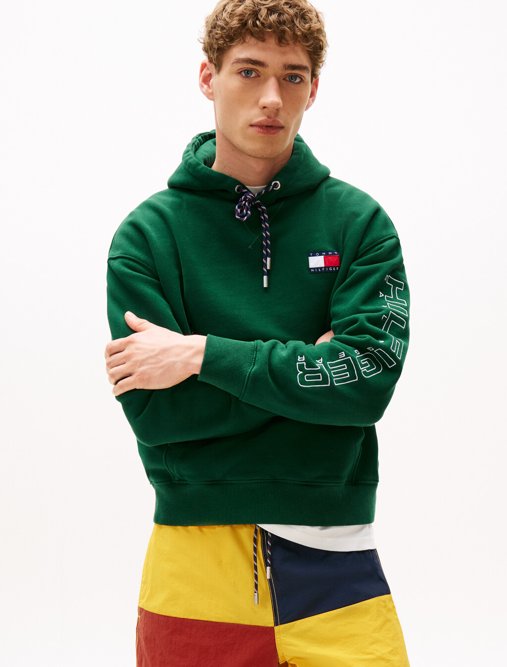 Hilfiger Sailing Relaxed Back Logo Hoody, Ornamental Green, hi-res