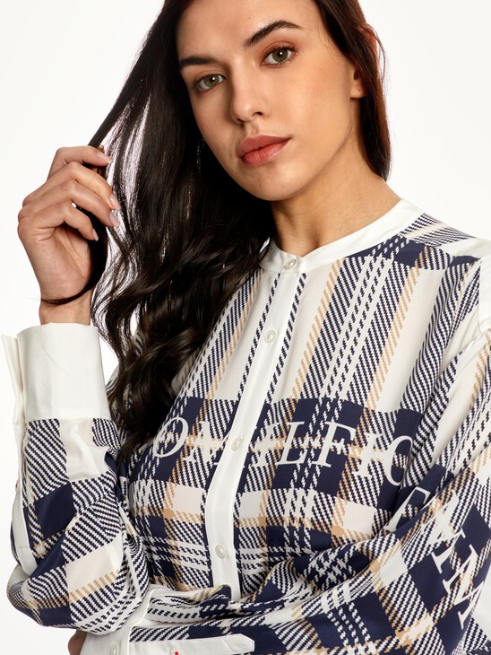 Tommy Icons Relaxed Fit Silk Blouse