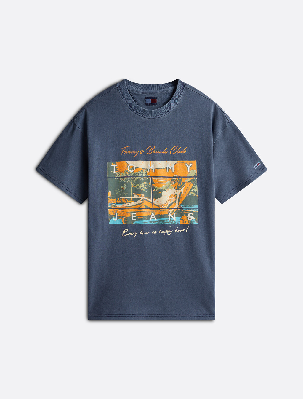 Relaxed Beach Club Graphic T-Shirt, Dark Night Navy, hi-res
