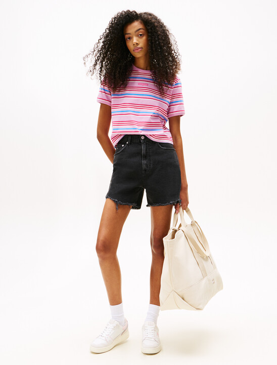 Script Logo Stripe T-Shirt