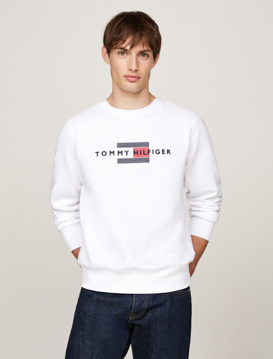 Logo Embroidery Crew Neck Sweatshirt