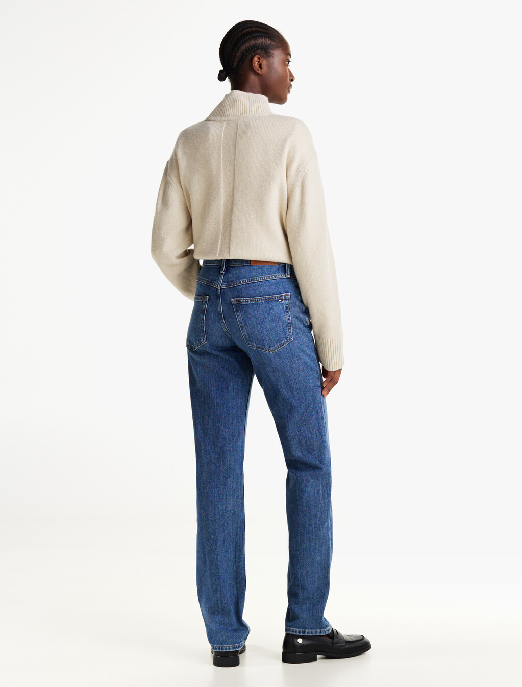 Classic Straight Mid Blue Jeans, Nos Mid Blue, hi-res