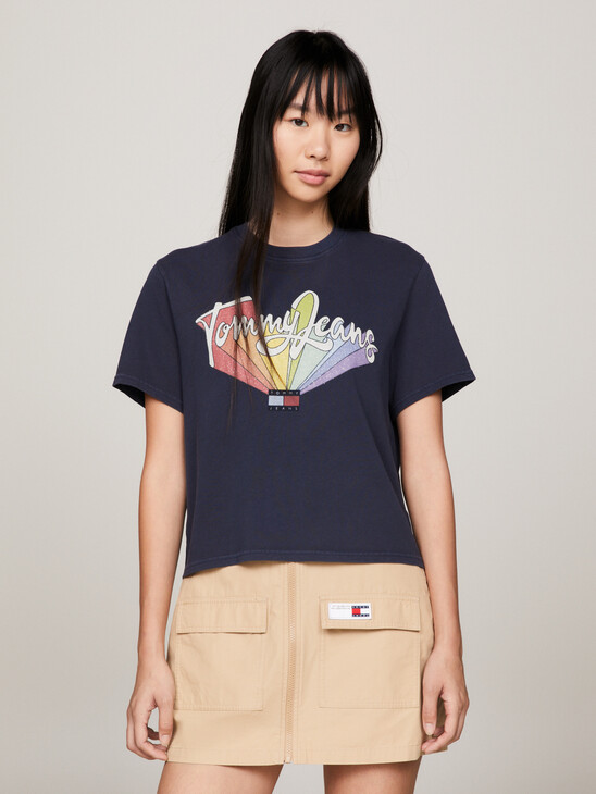 彩虹Logo寬鬆 T 恤