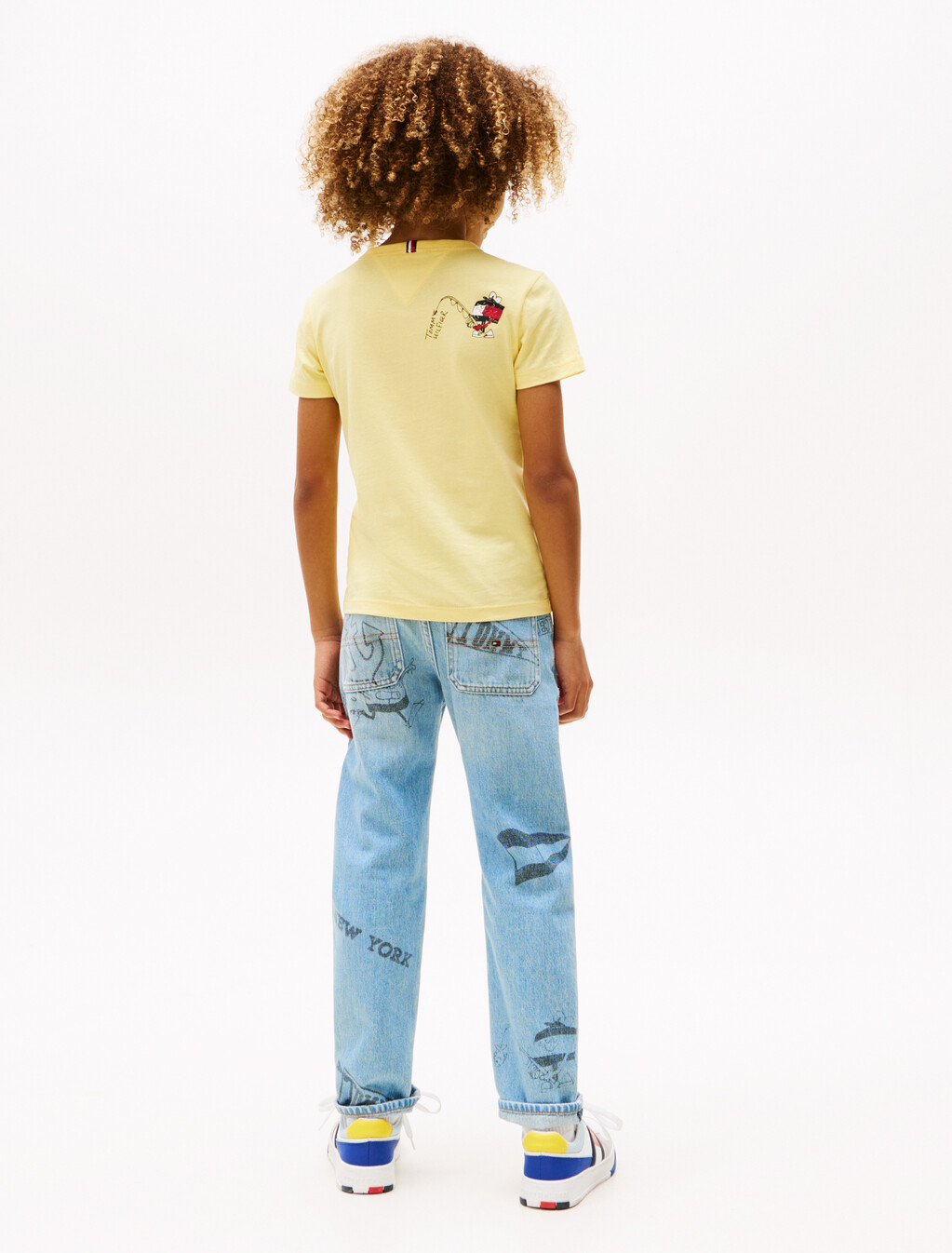 Flag Character Back Logo T-Shirt, Citronella, hi-res