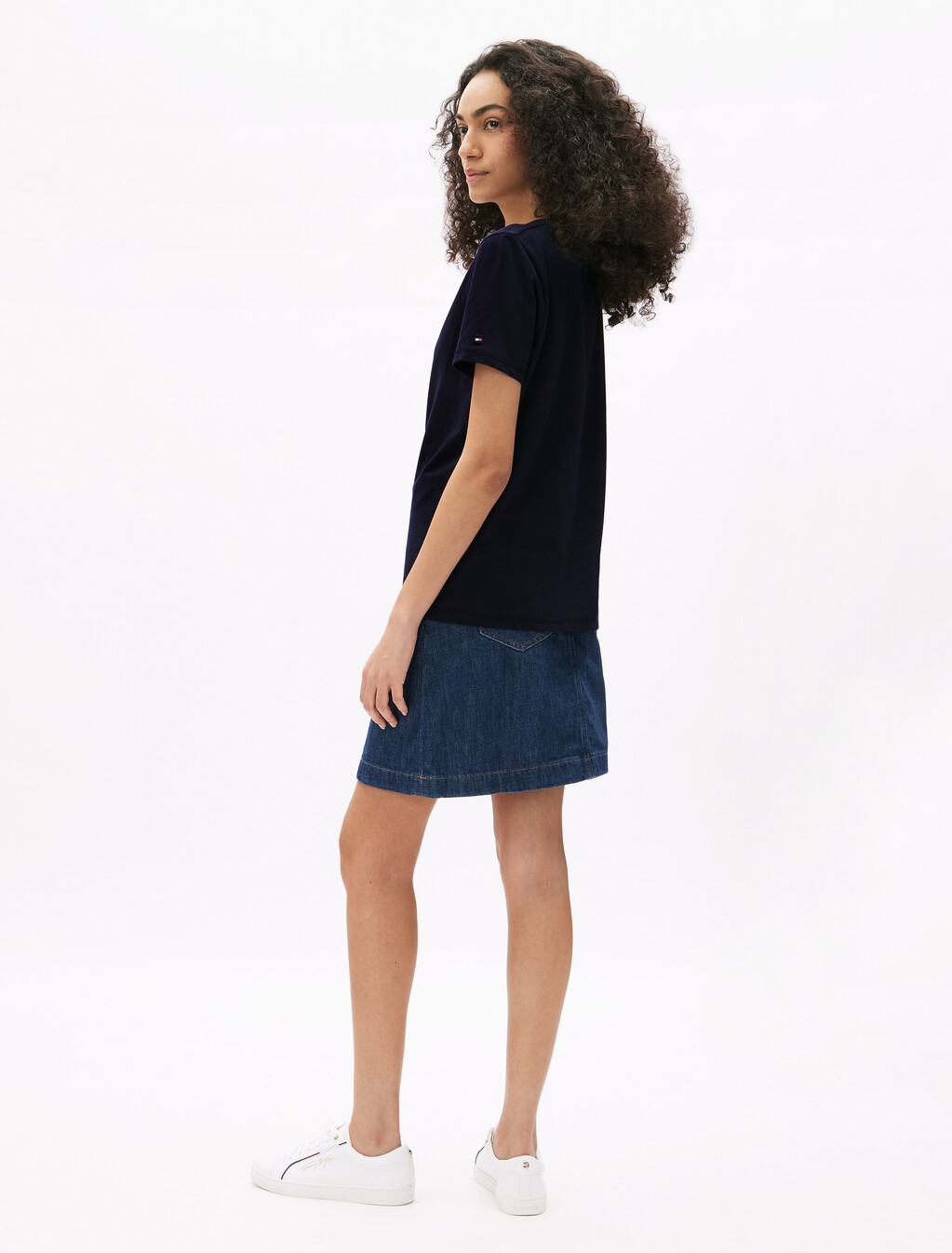 Motion Flag Print T-Shirt, Dark Night Navy, hi-res