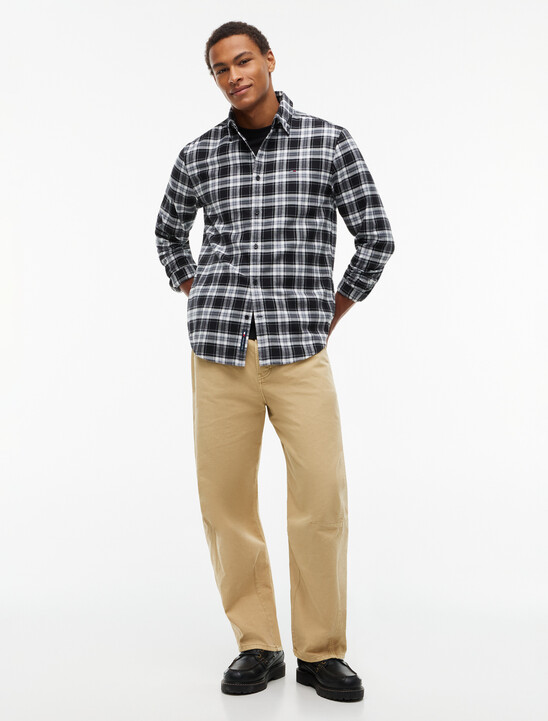 Regular Fit Check Brushed Flannel Shirt