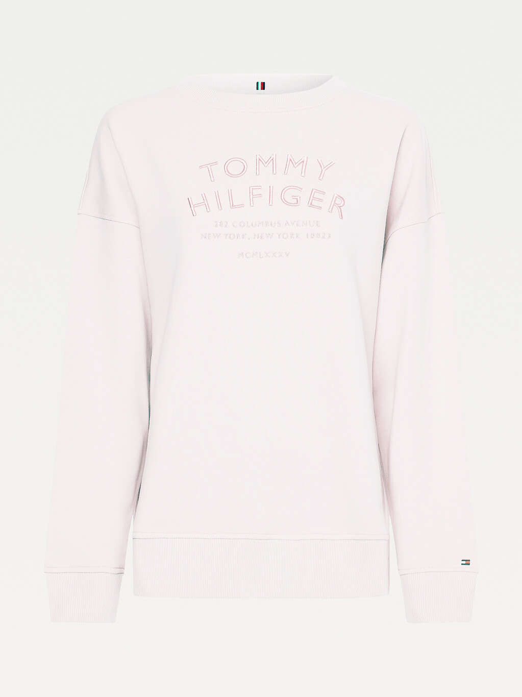 Relaxed Fit Text Embroidery Sweatshirt