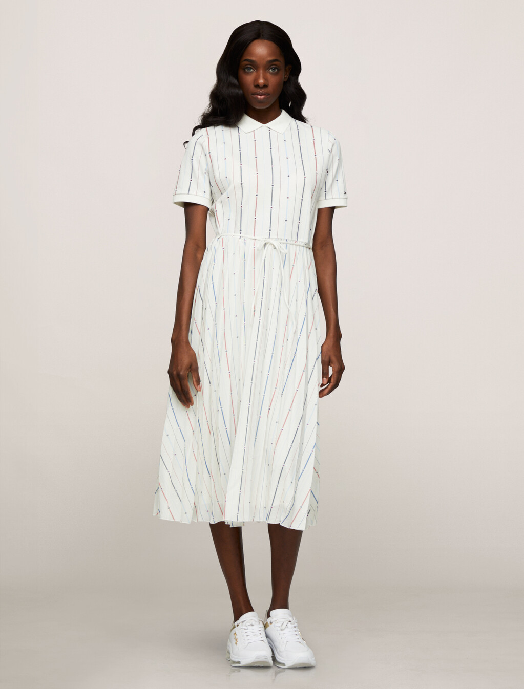 Flag Stripe Polo Dress, Foulard Flag Stp/ Multi, hi-res