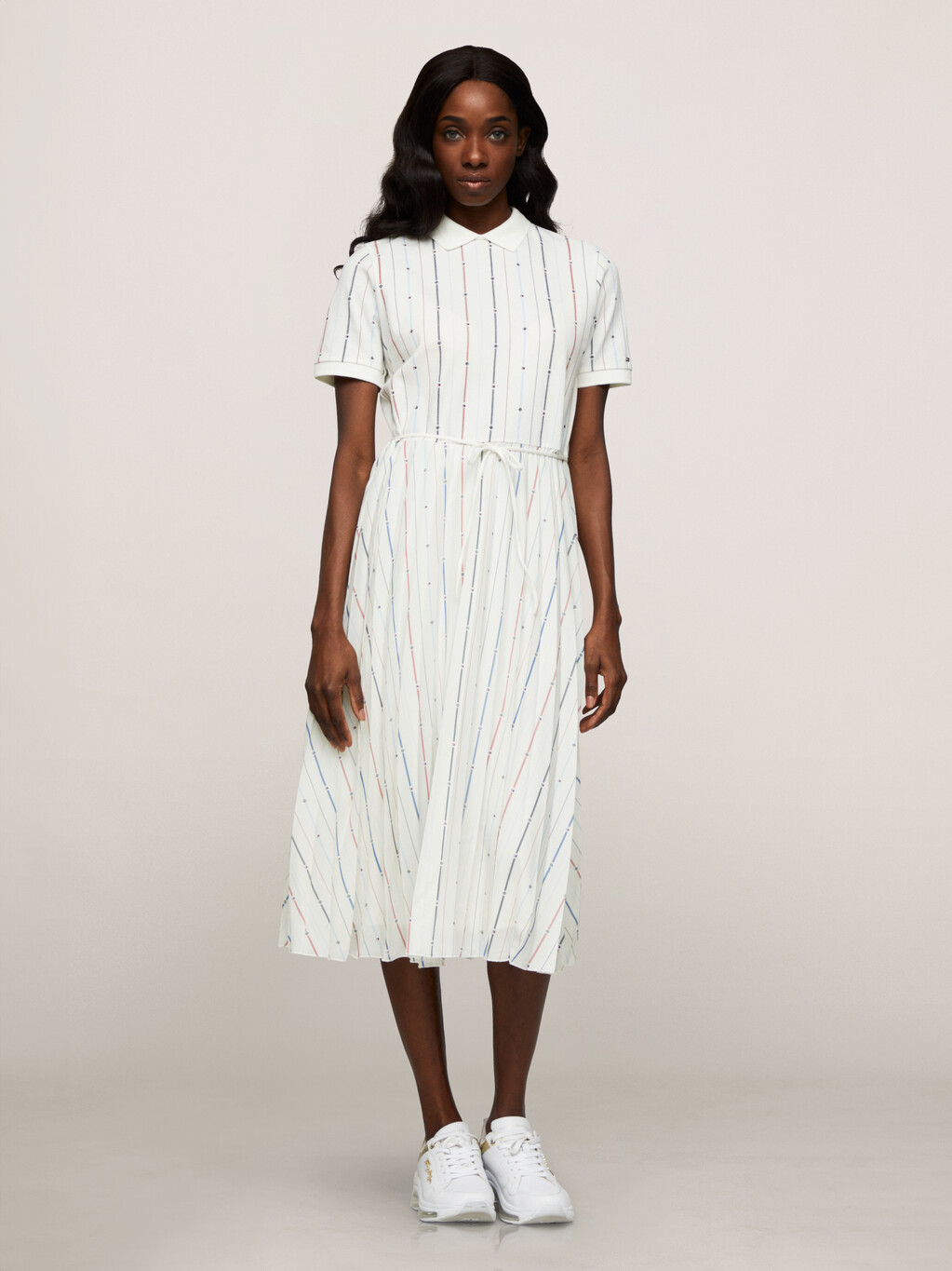 Flag Stripe Polo Dress, Foulard Flag Stp/ Multi, hi-res