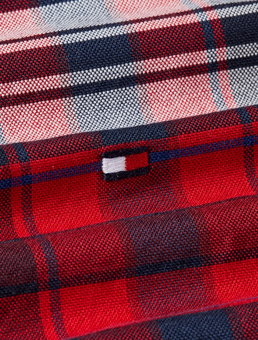 Heritage Plaid Oxford Shirt, Deep Rouge / Allover, hi-res