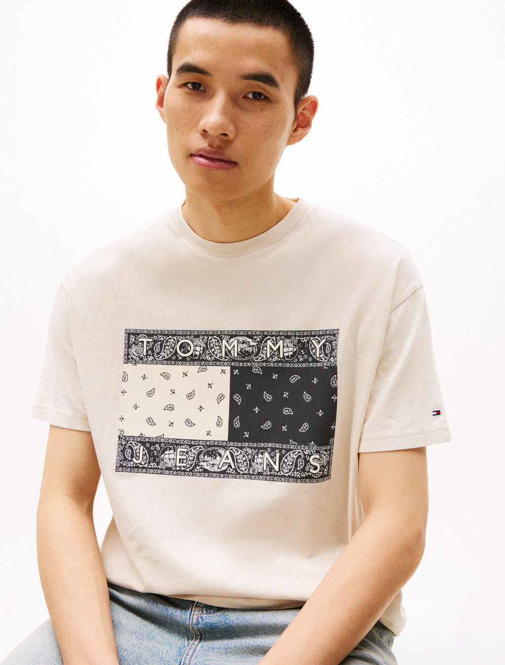 Paisley Logo Relaxed T-Shirt, Newsprint, hi-res