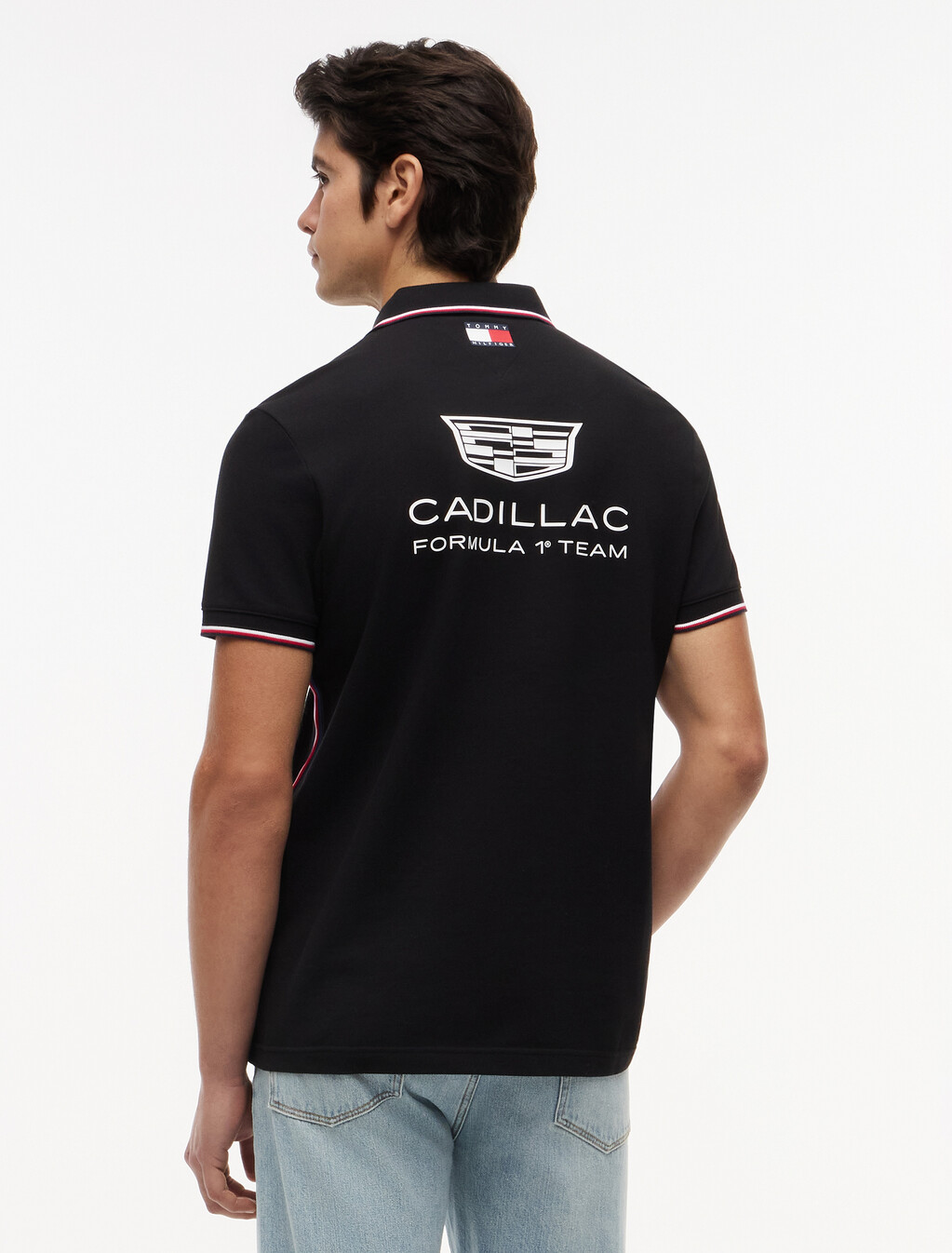 TH x Cadillac Formula 1&reg; 車隊復刻版 Polo 衫, Black, hi-res