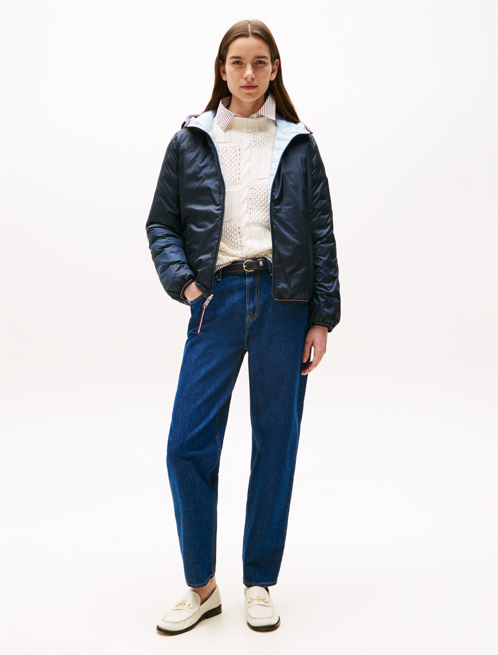 Reversible Lightweight Padded Jacket, Breezy Blue, hi-res