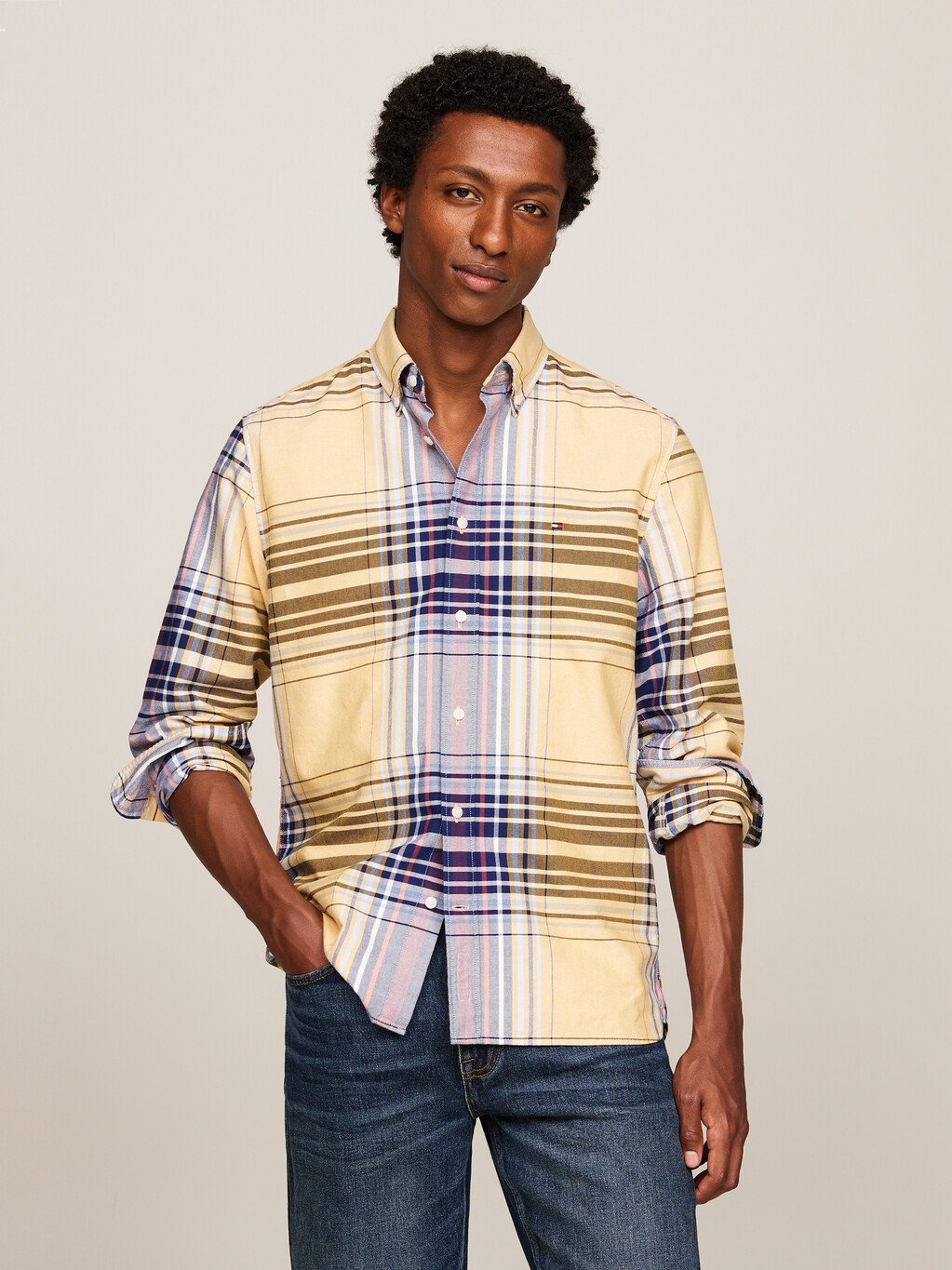 Oxford Check Regular Fit Shirt, City Yellow / Multi, hi-res