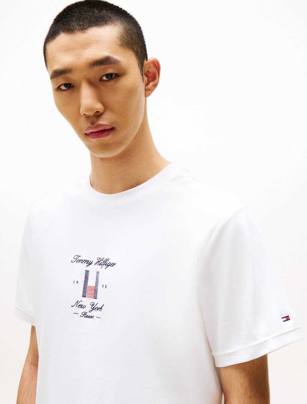 Seasonal Flag Logo T-Shirt, White, hi-res
