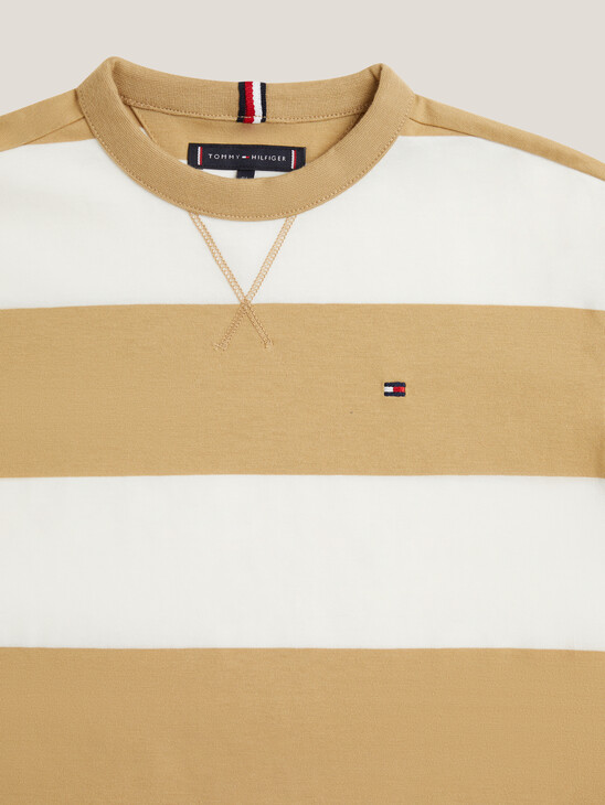 Mixed Stripe Crew Neck T-Shirt