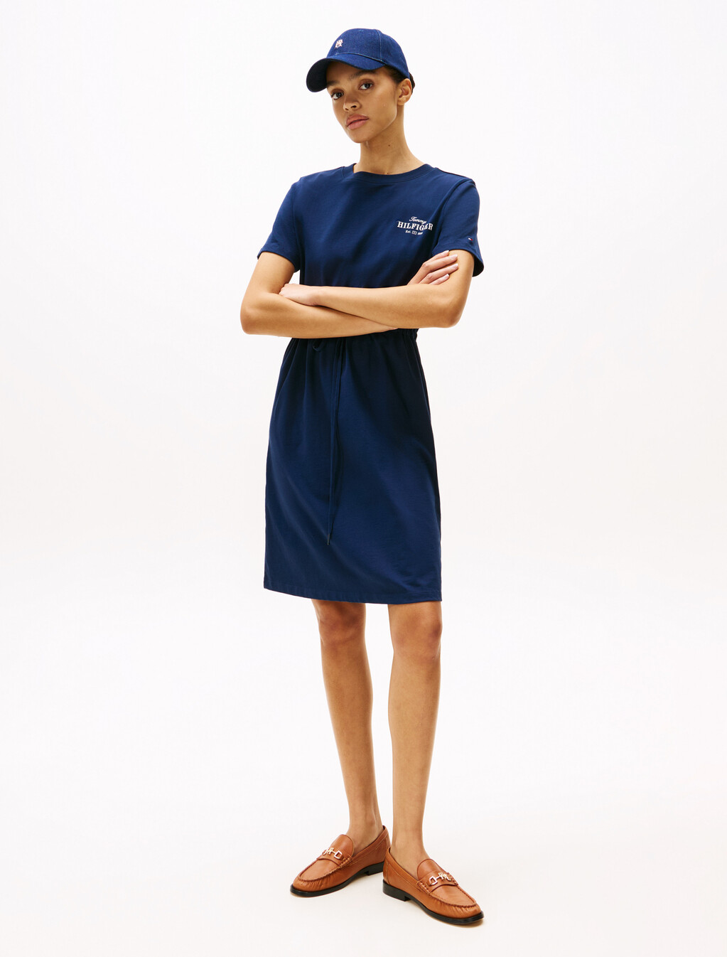 Hilfiger T 恤連身裙, Dark Night Navy, hi-res