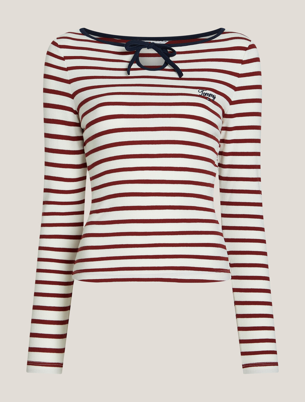 Stripe Teardrop Top, Regatta Red / Ancient White, hi-res