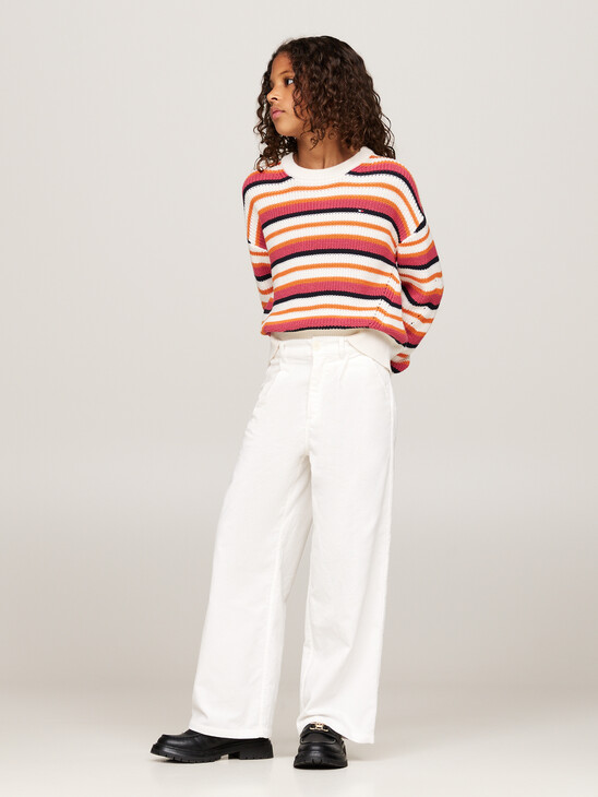 Stripe Crew Neck Relaxed Jumper